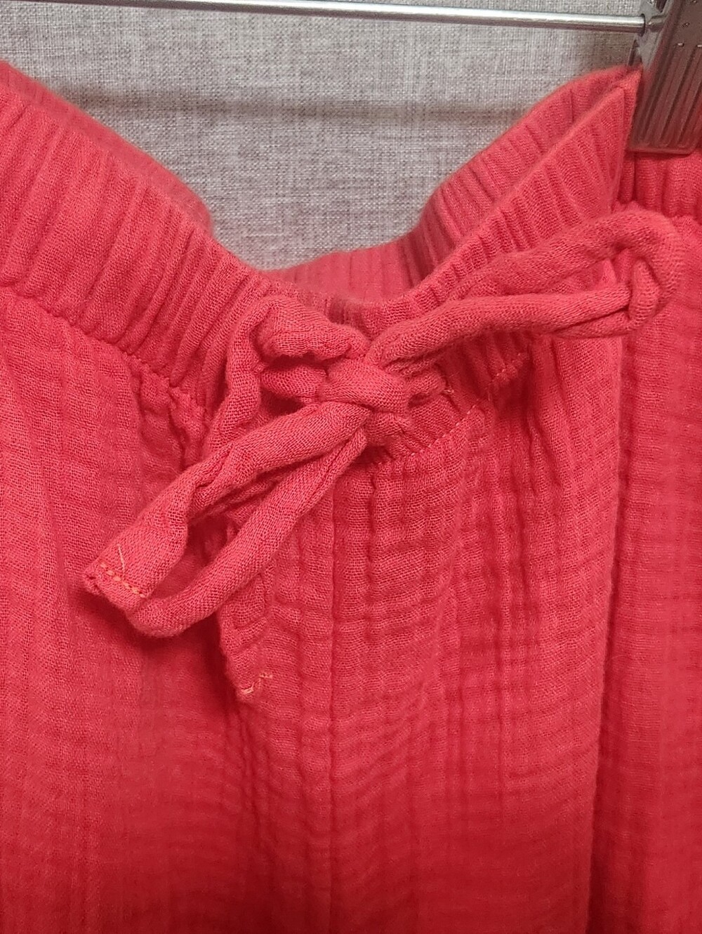 Torrid Belle Isle Red Cotton Wide Leg Pants Size 0S 12 Short NWOT - Picture 5 of 7